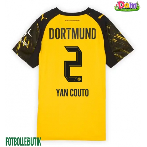 Borussia Dortmund Yan Couto #2 Hemmatröja Kvinnor 2025-26 Kortärmad